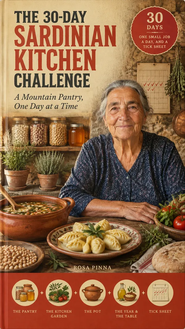 The 30-Day Sardinian Kitchen Challenge, the workbook
